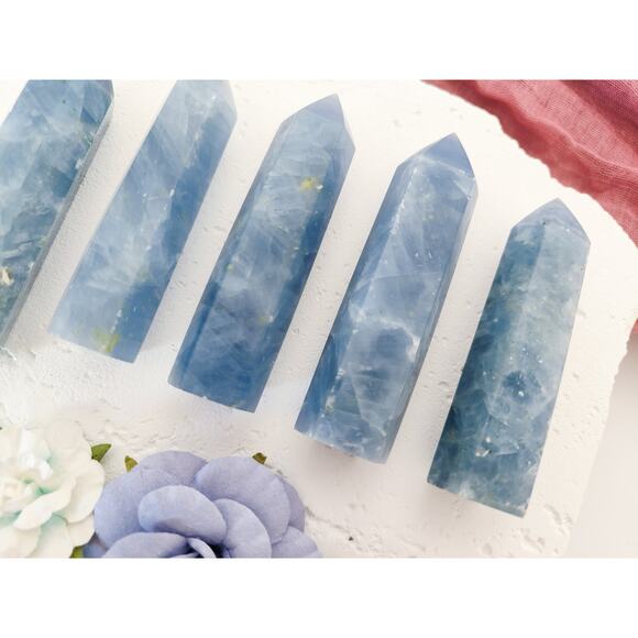 Celestite Tower Spiritual Awareness Crystals - Picture 4 of 9